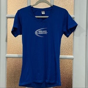 Women's Blue V-Neck Top